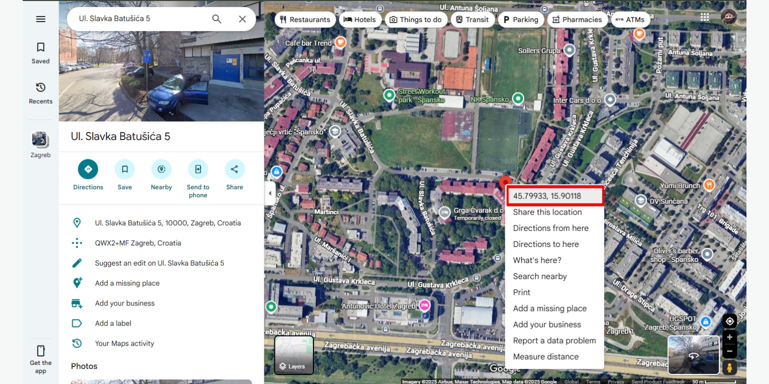 Get the Coordinates of a Place in Google Maps on Desktop