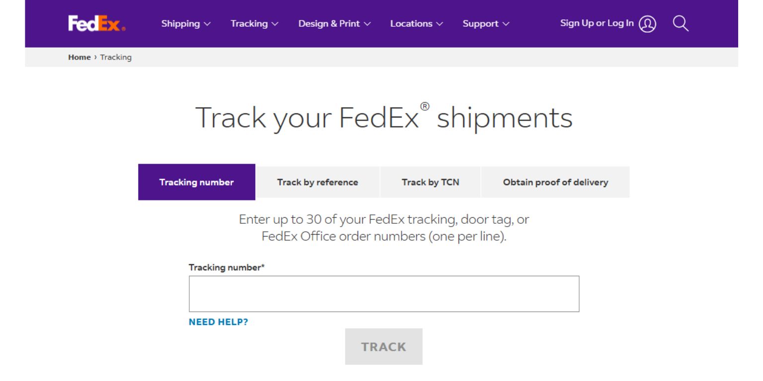 Where to Enter Your FedEx Tracking Number?