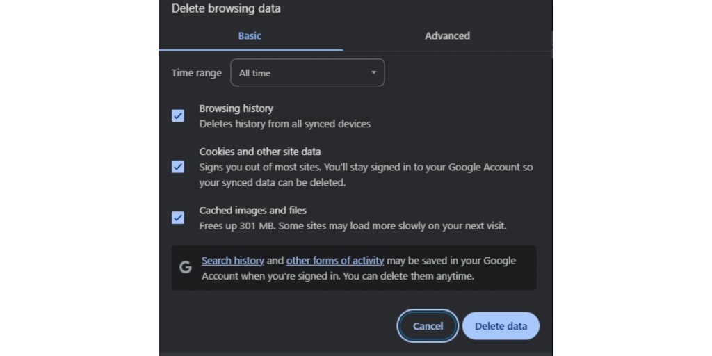 Clear Your Browser Cache and Cookies