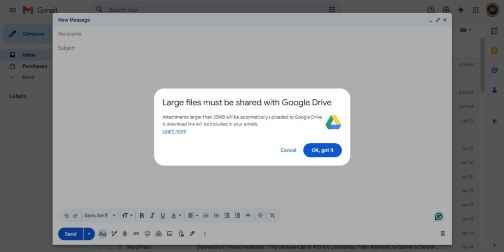 Gmail Attachment Size Limit